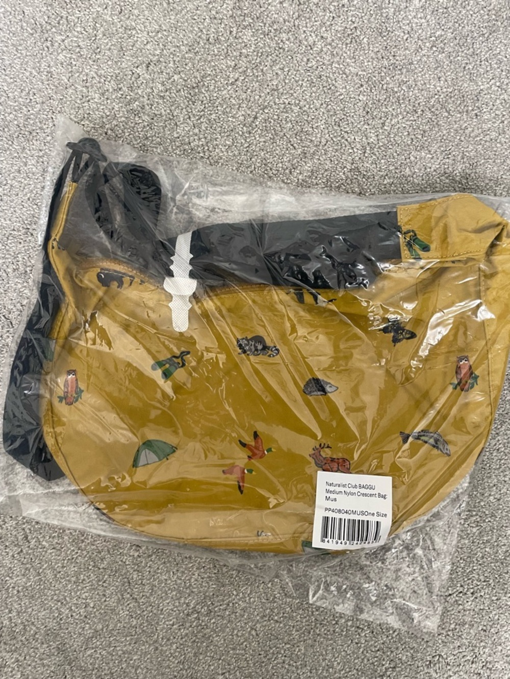 BAGGU x Parks Project Medium Nylon Crescent Bag Mustard